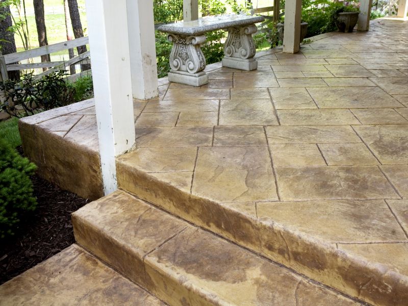 Patio with Decorative Finish